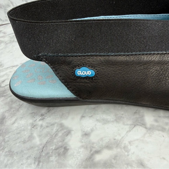 CLOUD Caliber Slingback Black Leather Comfy Slip On Sandal Women’s Sz 40 - Picture 8 of 16